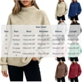 thumbnail image 4 of Xdegoge Women's Mock Neck Oversized Sweater Long Sleeve Textured Chunky Knit Pullover Jumper Fall Winter Casual Knitwear, 4 of 8