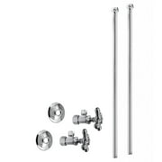 Westbrass D105KBNX-26 Faucet Kit - 5/8 in. OD x 3/8 in. OD x 20 in. Bullnose - Polished Chrome