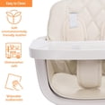 thumbnail image 4 of Trona de madera convertible 3 en 1, tronas para bebés y niños pequeños, trona para bebé con patas ajustables y bandeja apta para lavavajillas, hecha de elegante madera dura y polipiel de primera calid, 4 of 5