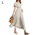 thumbnail image 1 of Vestido Largo de playa Jumpingount con hombros descubiertos color Blanco L, 1 of 6