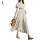 thumbnail image 1 of Vestido de vacaciones Vestido largo informal de playa con hombros descubiertos y hombros descubiertos, Blanco, L Methold AP001405-03B, 1 of 7