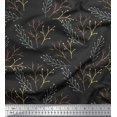 thumbnail image 1 of Soimoi Gray Modal Satin Fabric Dry Branches Tree Printed Fabric 1 Yard 42 Inch Wide, 1 of 5