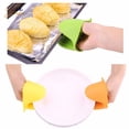 thumbnail image 4 of Silicone Pot Holder For Easy Cleaning, Heat Resistant Non-slip Design Food Grade Silicone Dishwasher Safe Oven Mitt Compact Storage For Left Right Hand Fit Kitchen Cooking Baking (2Pcs), 4 of 8