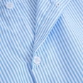 thumbnail image 5 of Men's Casual Loose Fit Striped Long Sleeve Button Down Shirt, Turn Down Collar Top for Spring Fall Daily Outfits, Soft Breathable Cotton Fabric, Relaxed and Comfortable Blue L, 5 of 5