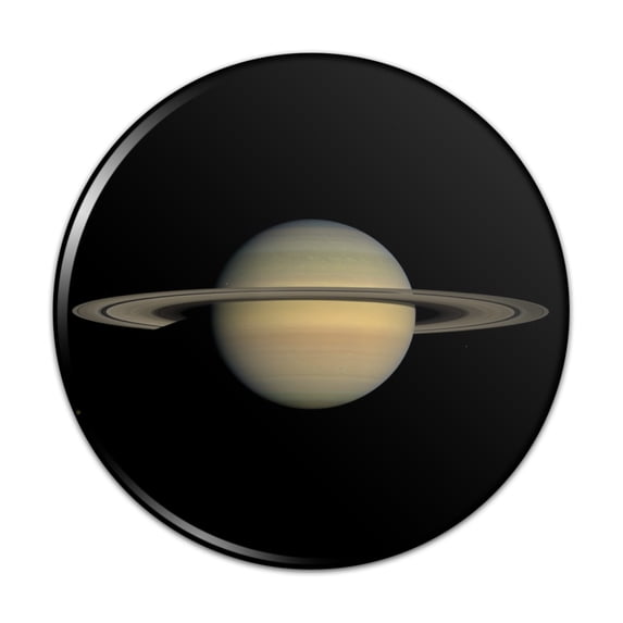 Planet Saturn with Rings Solar System Pinback Button Pin