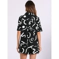 thumbnail image 3 of DARING DIVA 2 Pieces Women's Short Sleeve Pajama Beach Sets XS Black, 3 of 6