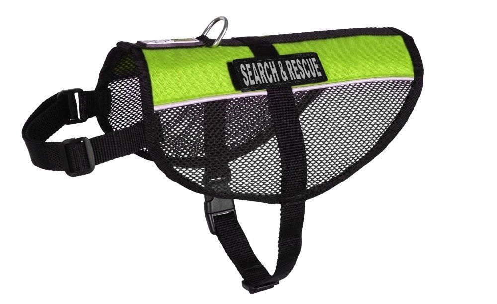 Maxaire MultiPurpose Mesh Vest for Dogs and 2 Removable Search