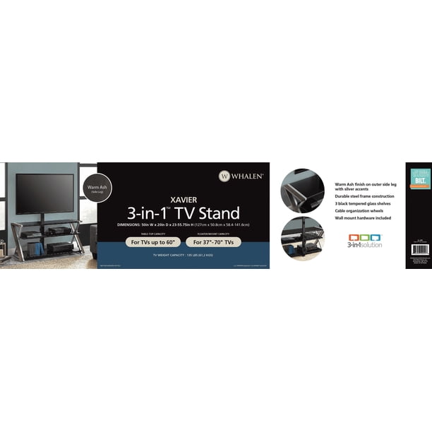 Whalen Xavier Versatile 3-in-1 TV Stand for TVs up to 70