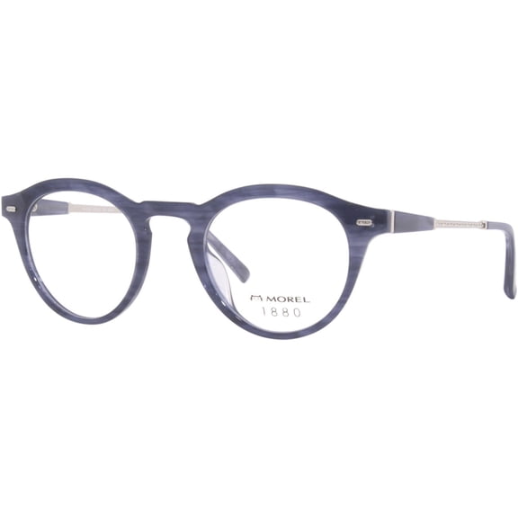 1880-Morel 60123M BG03 Men's Blue/Gold Acetate Full Rim Eyeglasses