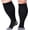 Black, variant on 1Pairs Plus Size Compression Socks for Women& Men 15-20mmHg Wide Calf Knee High Socks