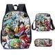 thumbnail image 4 of Mochila de una pieza para estudiantes de primaria y secundaria Mochila de dibujos animados con bandolera y estuche para lápices Conjunto de tres piezas, 4 of 5