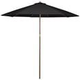 thumbnail image 2 of Northlight 8.5ft Outdoor Patio Market Umbrella with Wooden Pole, Black, 2 of 6