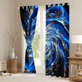 thumbnail image 3 of Castle Fairy Boys Girls Swirl Stripes Black Out Curtains,Abstract Gradient Ombre Curtains Pack of 2 (42x63 Each),Vintage Aesthetic Bedroom Curtains,Microfiber Bedroom Decor, 3 of 6