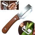 thumbnail image 4 of Multi-Functional Vegetable Peeler for Kitchen, Ultra-Sharp Stainless Steel Blade with Wooden Handle and Bottle Opener, For Vegetables or Fruits that Need to Be Peeled (2 Pcs), 4 of 9