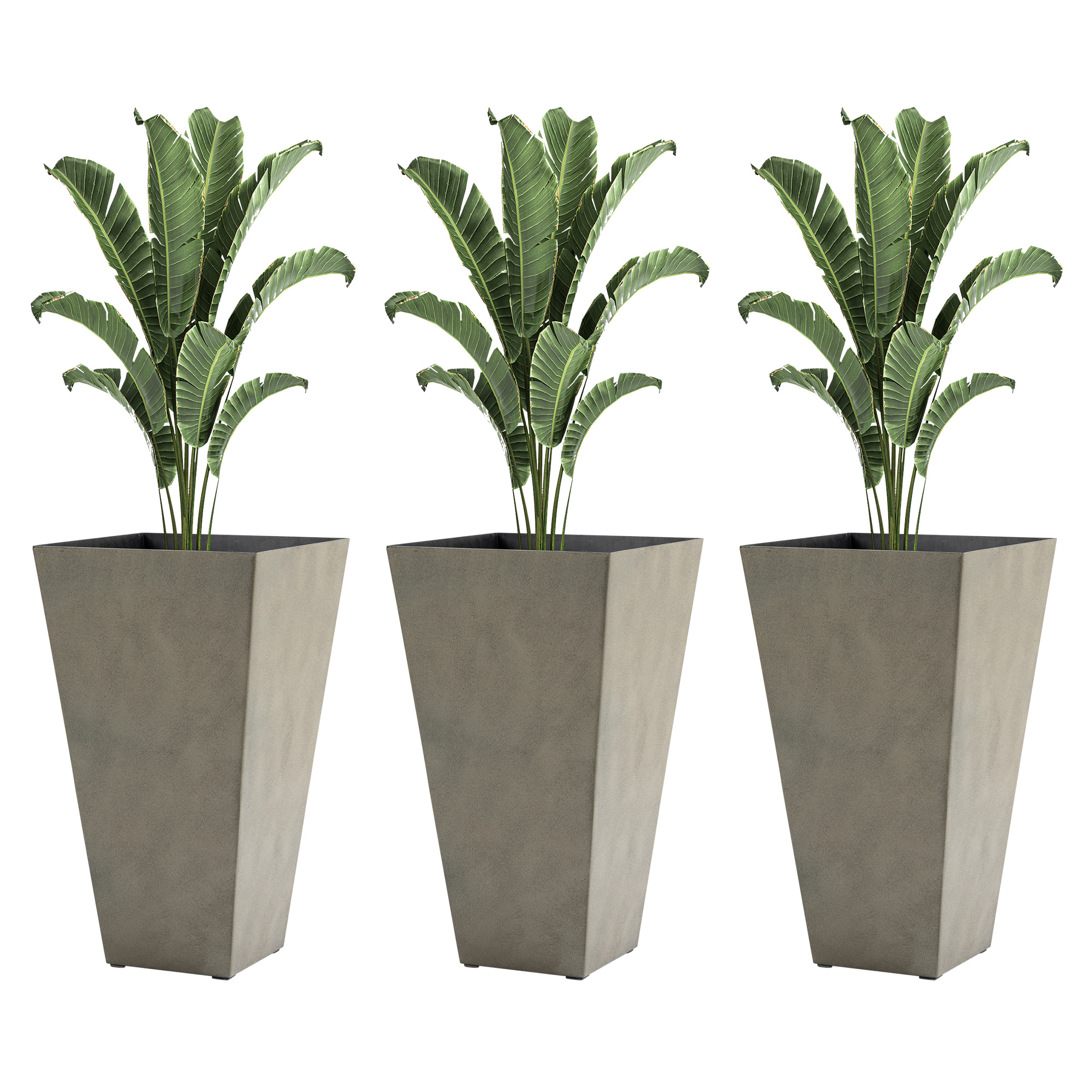 Outsunny 28" Tall Plastic Flower Pot, Set of 3, Large Outdoor & Indoor - image 2 of 9