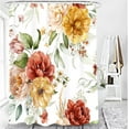 thumbnail image 5 of Pink Rose Shower Curtain, Yellow Floral Shower Curtain Set, Valentine Flower Shower Curtains for Bathroom, Waterproof Fabric with 12 Hooks, 72 x 72 Inches, 5 of 6