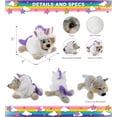 thumbnail image 3 of DolliBu Lying Wolf Unicorn Plush Stuffed Animal Toy - Super Soft Wolfcorn Dress Up with Removable Plush Unicorn Outfit, Cute Fantasy Wildlife Gift - 9 Inch, 3 of 7