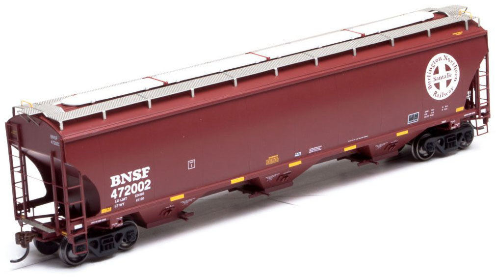 Athearn HO Scale Trinity 3Bay Covered Hopper Car BNSF (CircleCross