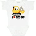 thumbnail image 3 of Inktastic Construction Truck I Love Diggers Boys or Girls Baby Bodysuit, 3 of 5