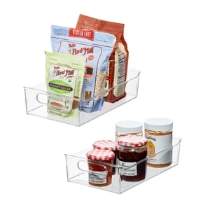 iDesign Plastic Kitchen Storage Bins, Clear, 2-Pack