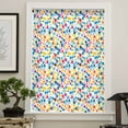 thumbnail image 4 of Colorful Polka Dot Semi Sheer Curtains Drapes for Living Room, Bedroom, French Doors Window 108 Inches Long, Rainbow Polka Dots Watercolor Rod Pocket Chiffon Curtain Drapery Voile Draperies Panel, 4 of 6
