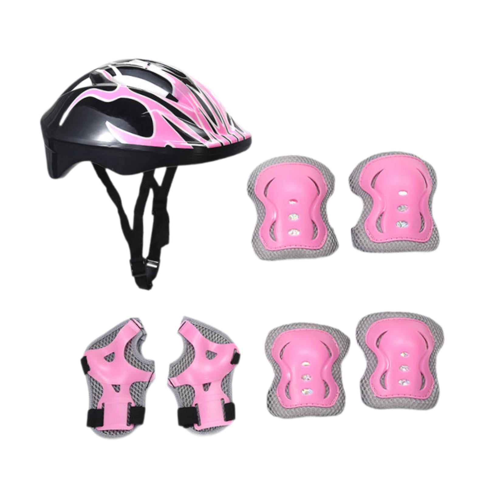 Dualoai Children's helmet set, skating helmet, comfortable and light, with elbow Pink