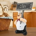 thumbnail image 4 of Estatuilla de Chef bonita de resina para restaurante, estatua en miniatura, adornos, tablero de bienvenida, Decoración de mesa, 4 of 5
