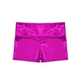 thumbnail image 6 of Eandarui Kids Girls Gymnastics Leotard Shorts Set Shiny Metallic Dance Bodysuit Skating Unitard Rose 4, 6 of 8