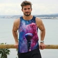 thumbnail image 6 of KLL Color Explosion Makeup Brush Print Men's Muscle Gym Workout Stringer Tank Tops Bodybuilding Fitness T-Shirts Tank Tops Men-Large, 6 of 7