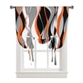 thumbnail image 2 of Abstract Lines Orange Window Curtain for Living Room Home Decor Roman Curtain Kitchen Tie-up Curtains Adjustable Drapes, 2 of 5
