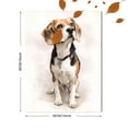 thumbnail image 3 of Beagle Dog Portrait Canvas Print Wall Art for Living Room Bedroom Office Hallway Apartment Decor, 3 of 8