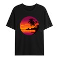 thumbnail image 1 of Hombres Casual Moda Cuello Redondo Jersey Estampado Camiseta Manga Corta Tops Pompotops  oipoqjl33305, 1 of 3