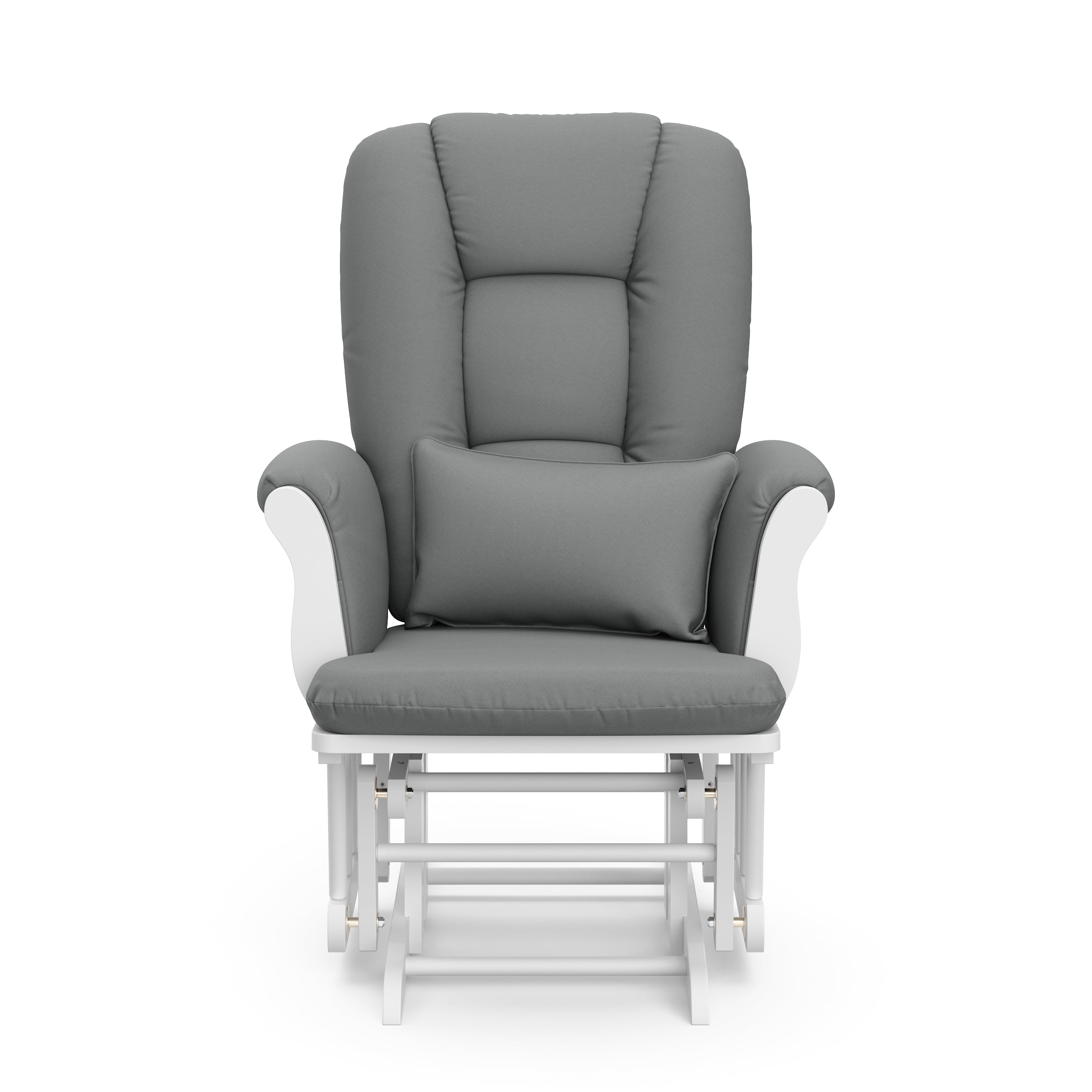 Storkcraft Tuscany Infant Nursery Glider & Ottoman White with Gray