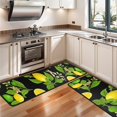 thumbnail image 3 of Kitchen Rugs Sets Of 2,Yellow Lemon Fruit Limes Black Pattern Anti Fatigue Kitchen Mat Rugs Non Slip Washable,Decorative Kitchen Floor Mats for Kitchen,Sink,Laundry,17"x47"+17"x47", 3 of 5