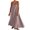 Pink, variant on FINALGANG New Dress For Women Solid Color Patchwork Square Collar Sleeveless Long Dresses Loose Fit Strap Flowy Sundress Design Durable Soft Fabric