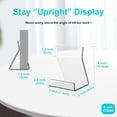 thumbnail image 2 of Boloyo Acylic Upright Display Stand, 10PC 4 Inch Clear Display Holder Easel Base Picture Frame for Home Office School Store to Display Book, Vinyl Record, Album, LP Cover, Artworks, CDs, 2 of 7