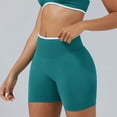 thumbnail image 5 of LIIPEE Womens Shorts Athleisure Solid Color Mid Seamless Waistband Pull-On Bike Ladies Casual Summer Tight Breathable Soft Fashion Daily Comfortable Butt-Lifting Yoga Shorts,M, 5 of 7