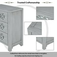 thumbnail image 5 of Nightstand Wood Cabinet with 3-Drawer, Chest of Drawer with Silver Metal Handles & Decorative Mirror, Fully Assembled,Silver, 5 of 7