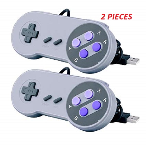 2.Pieces Of SNES Classic USB Super Nintendo Game Controller Gamepad For Windows Pc/mac