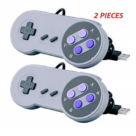 2.Pieces Of SNES Classic USB Super Nintendo Game Controller Gamepad For Windows (Best Controller For Snes Emulator)