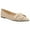 Nude, variant on Wild Diva Pippa-410 Women's Slip-On Pattern PU Pointed Toe Ballet Flats Shoes NUDE 8.5
