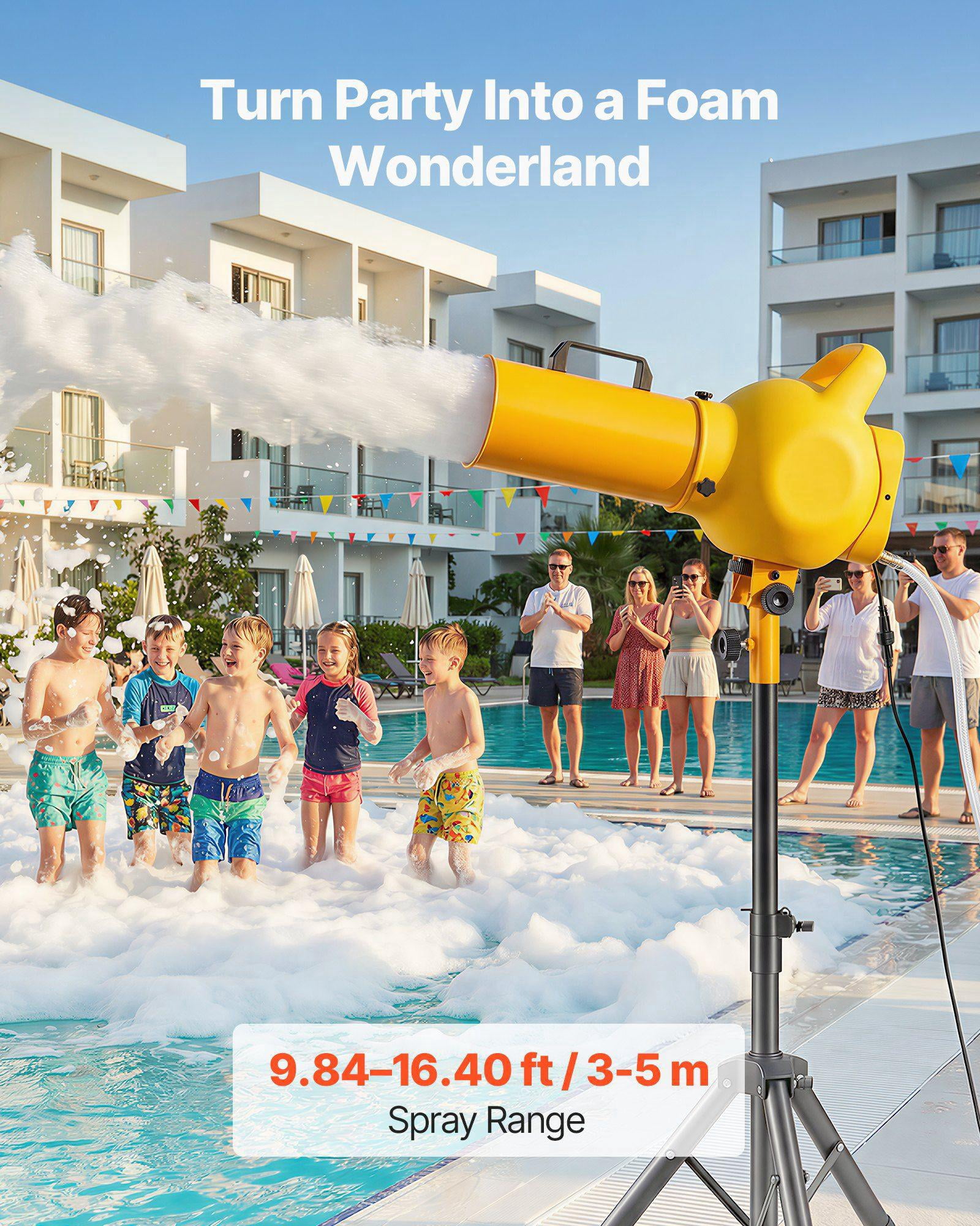 Handheld Foam Cannon Machine with Fan Triangular Structure Dense Continuous Foam Maker for Party Backyard Celebrations