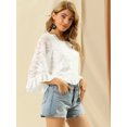 thumbnail image 4 of INSPIRE CHIC Women's Lace Long Sleeves Blouses, 4 of 6