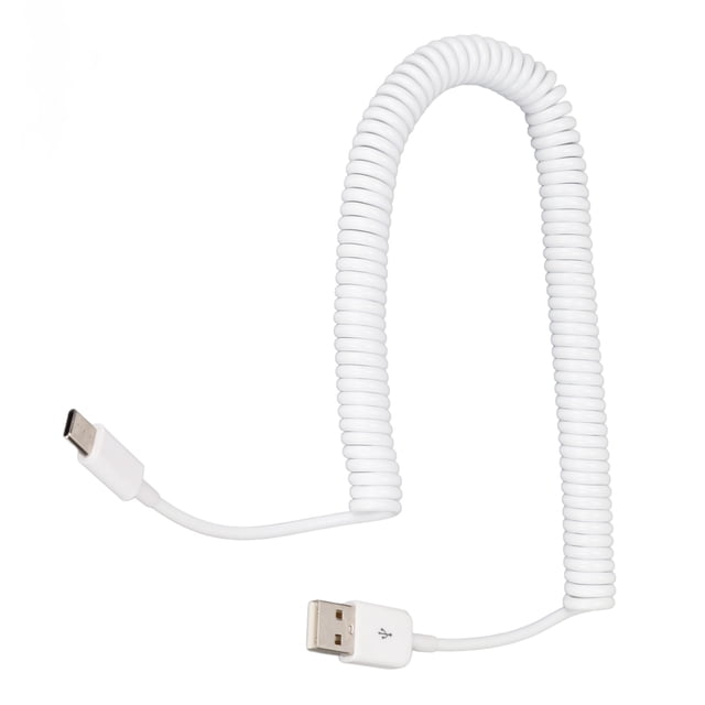 Cable De Cargador En Espiral USB Tipo C A USB 2.0 Macho, Cable De Extensión De Datos Rápido De 480Mbps Para Teléfono Móvil De 9,8 Pies