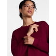 thumbnail image 4 of Joyspun Women's Fleece Lounge Sleep Top with Long Sleeves, Sizes XS-3X, 4 of 5