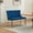 Blue + Velvet + Foam+Gold leg, variant on Velvet Tufted Dining Bench Loveseat, 2-Seat Upholstered Kitchen Bench with Wing Back & Steel Legs, Mid-Century Modern