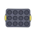 thumbnail image 1 of Silicone Pan With Reinforced Metal Non Stick 12 Cup Foldable Cupcake Pan For Baking Cupcakes & Egg Dishwasher & Kitchenware Set Stainless Cooking Utensils Set for Nonstick Cookware Cooker 3 Ltr, 1 of 4