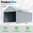thumbnail image 2 of Quictent 10’ x 20’ x 87’ Silver Gray Heavy Duty Carport, 2 of 8