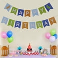 thumbnail image 2 of LABSERRON Dinosaur Happy Birthday Banners Assorted Color Fishtail Paper for Family 11.8x4.7x0.04in 1 Set, 2 of 8