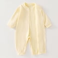 thumbnail image 6 of CAUYDY Baby Girls Romper Newborn Clothes Fall Winter Preemie Long Sleeve Bodysuit Infant Girl Pajamas Toddler Sleepwear 6 9 12 18 Months Sizes 2-4 Months,Yellow, 6 of 9